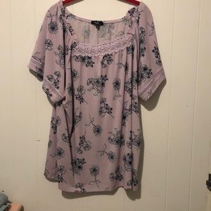 Purple floral shirt